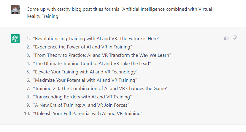 ai and vr combined
