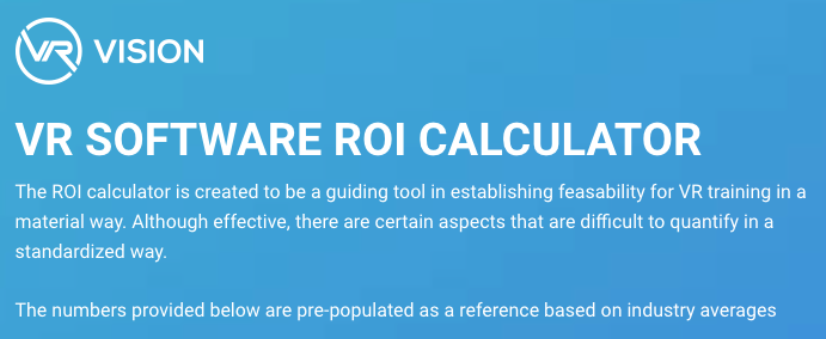 VR ROI Calculator